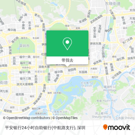 平安银行24小时自助银行(中航路支行)地图