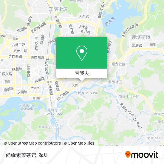 尚缘素菜茶馆地图