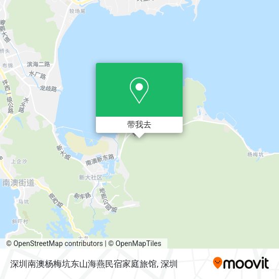 深圳南澳杨梅坑东山海燕民宿家庭旅馆地图