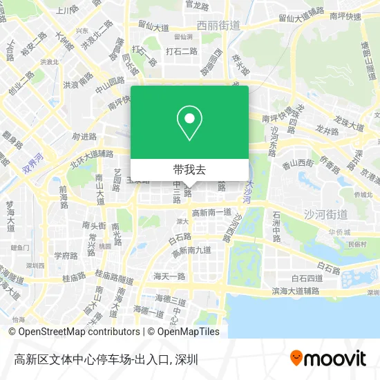 高新区文体中心停车场-出入口地图