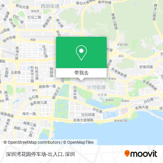 深圳湾花园停车场-出入口地图