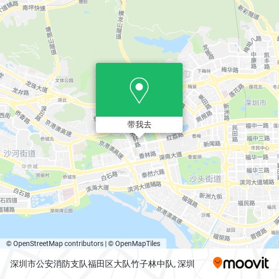 深圳市公安消防支队福田区大队竹子林中队地图