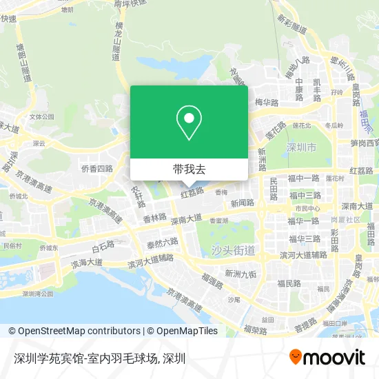 深圳学苑宾馆-室内羽毛球场地图
