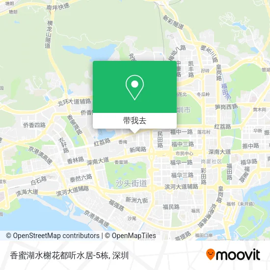 香蜜湖水榭花都听水居-5栋地图