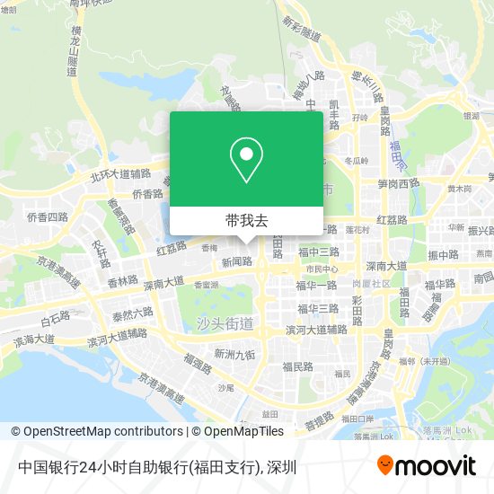 中国银行24小时自助银行(福田支行)地图