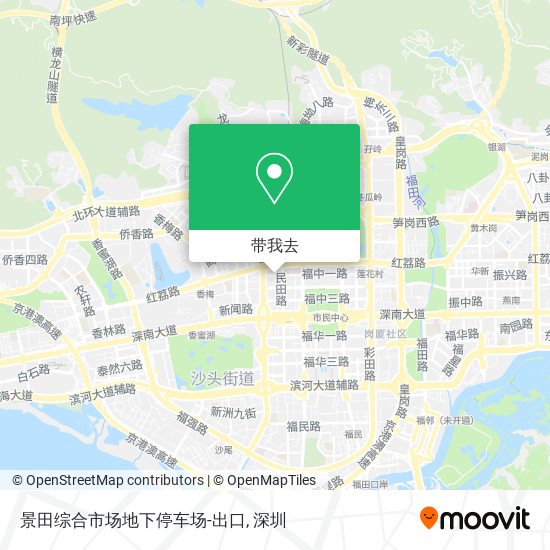 景田综合市场地下停车场-出口地图