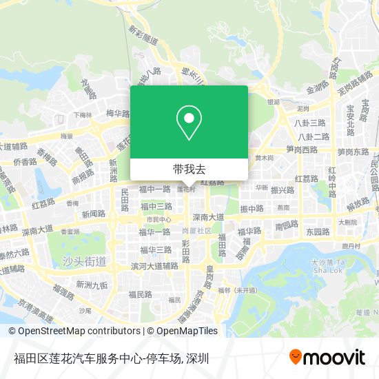 福田区莲花汽车服务中心-停车场地图