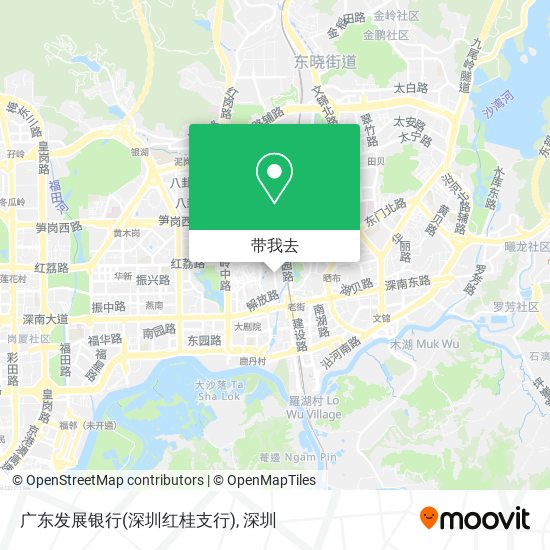 广东发展银行(深圳红桂支行)地图