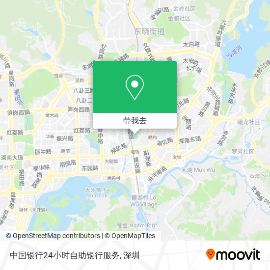 中国银行24小时自助银行服务地图