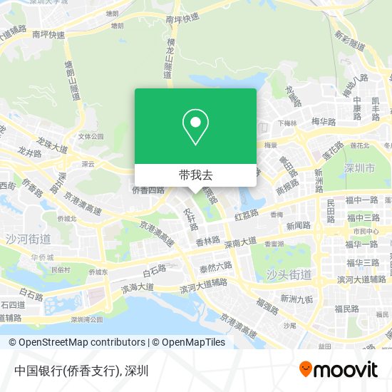 中国银行(侨香支行)地图