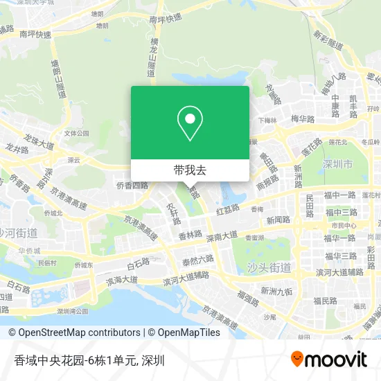 香域中央花园-6栋1单元地图