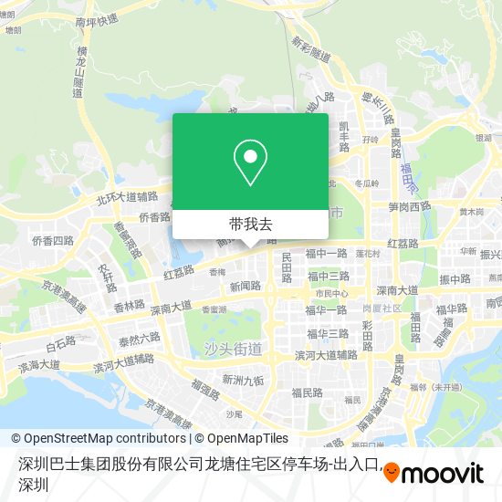 深圳巴士集团股份有限公司龙塘住宅区停车场-出入口地图