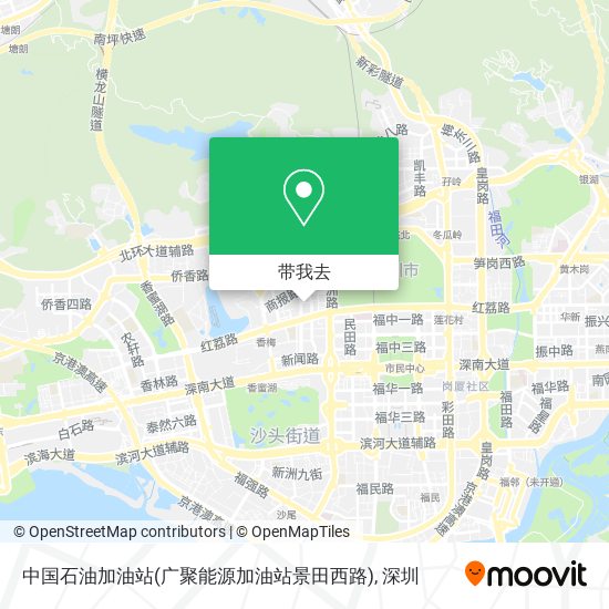 中国石油加油站(广聚能源加油站景田西路)地图