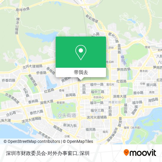 深圳市财政委员会-对外办事窗口地图