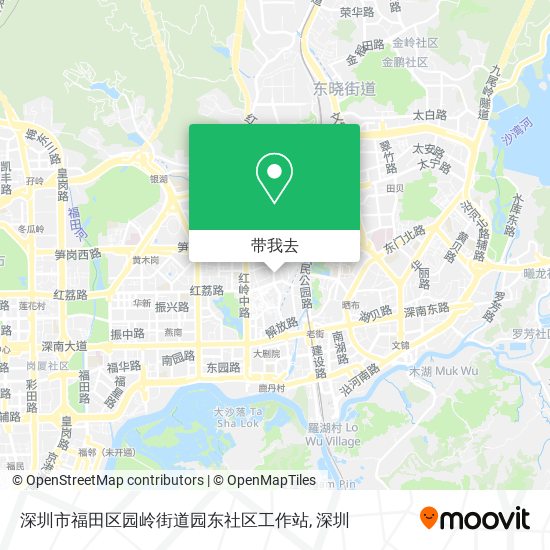 深圳市福田区园岭街道园东社区工作站地图