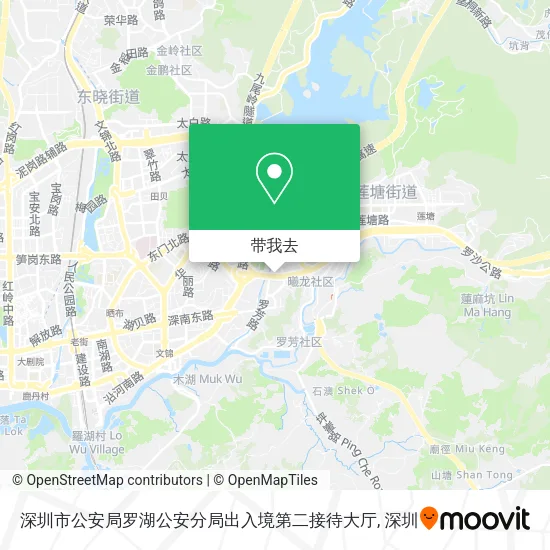 深圳市公安局罗湖公安分局出入境第二接待大厅地图