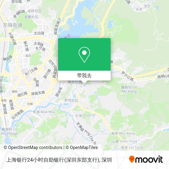 上海银行24小时自助银行(深圳东部支行)地图