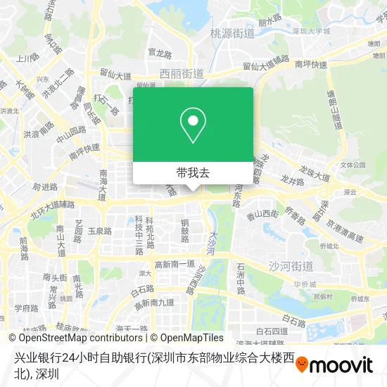 兴业银行24小时自助银行(深圳市东部物业综合大楼西北)地图