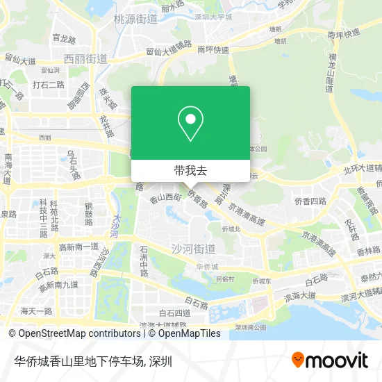 华侨城香山里地下停车场地图