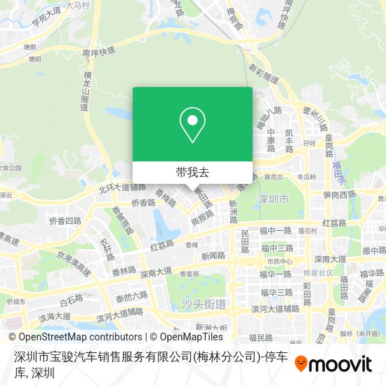 深圳市宝骏汽车销售服务有限公司(梅林分公司)-停车库地图