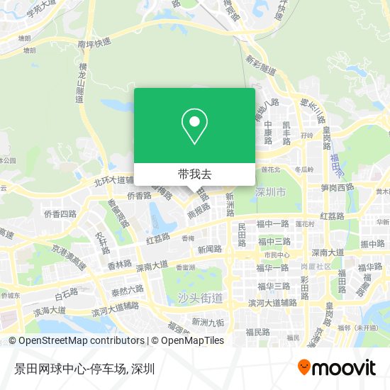 景田网球中心-停车场地图