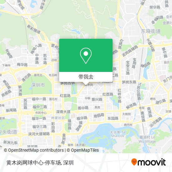 黄木岗网球中心-停车场地图