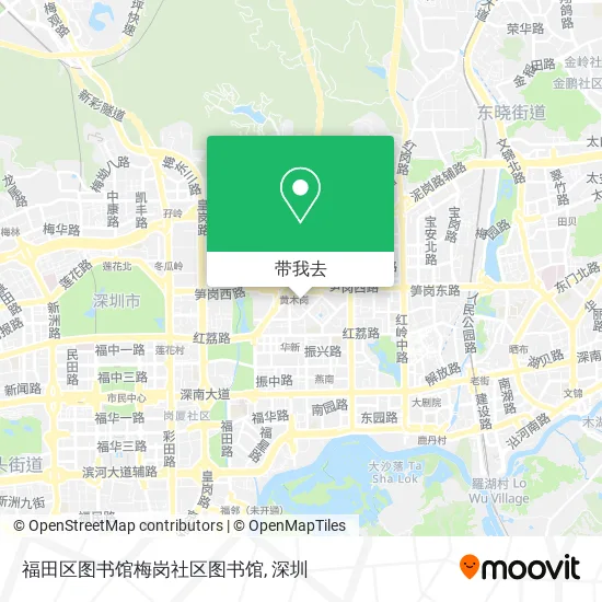 福田区图书馆梅岗社区图书馆地图