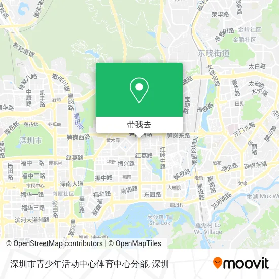 深圳市青少年活动中心体育中心分部地图