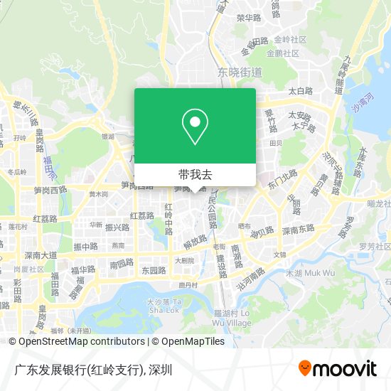 广东发展银行(红岭支行)地图