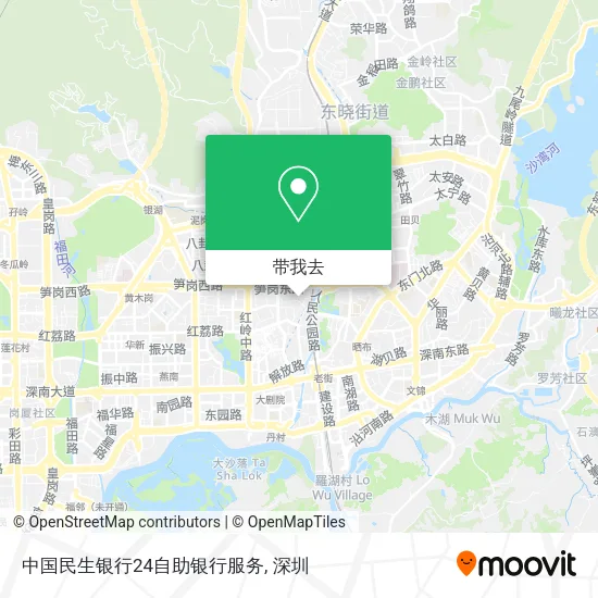 中国民生银行24自助银行服务地图