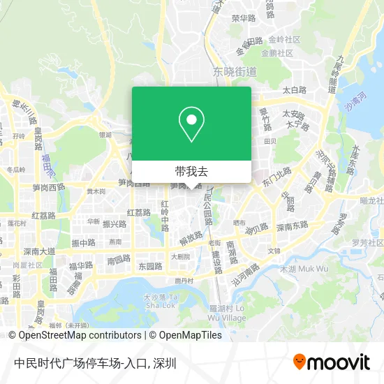 中民时代广场停车场-入口地图