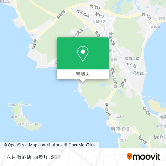 六月海酒店-西餐厅地图