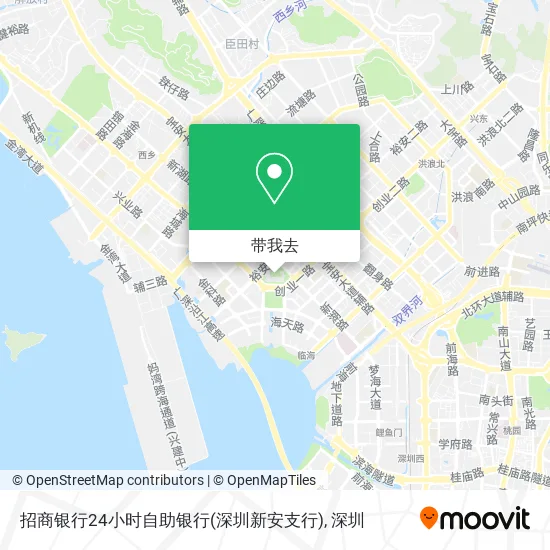 招商银行24小时自助银行(深圳新安支行)地图