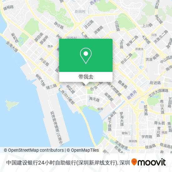 中国建设银行24小时自助银行(深圳新岸线支行)地图