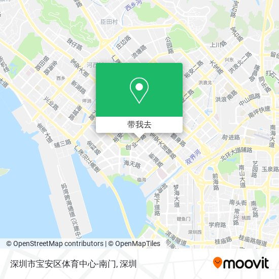 深圳市宝安区体育中心-南门地图