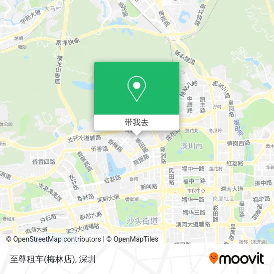 至尊租车(梅林店)地图