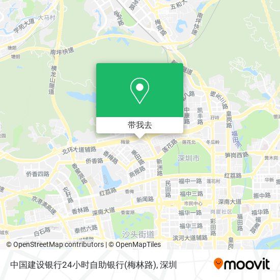 中国建设银行24小时自助银行(梅林路)地图