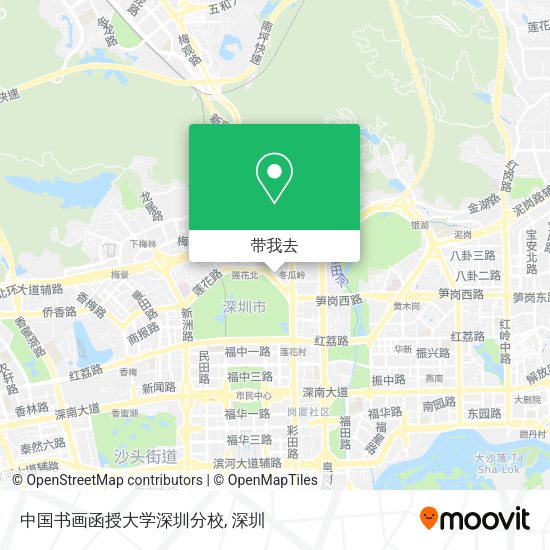 中国书画函授大学深圳分校地图