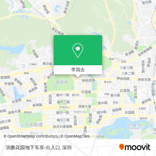 润鹏花园地下车库-出入口地图