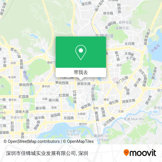 深圳市佳锋城实业发展有限公司地图
