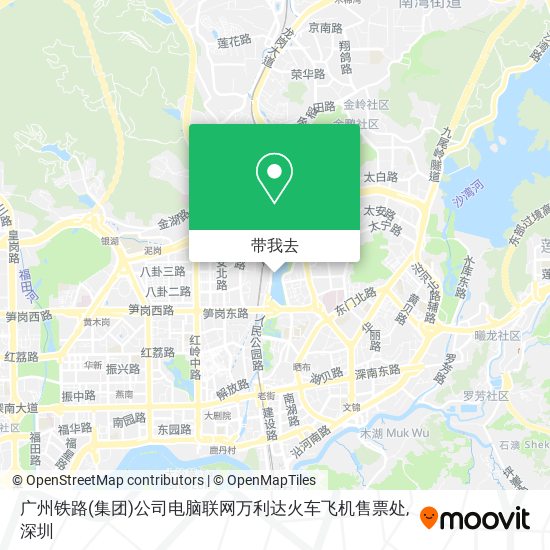 广州铁路(集团)公司电脑联网万利达火车飞机售票处地图