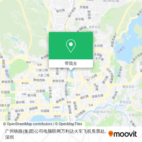 广州铁路(集团)公司电脑联网万利达火车飞机售票处地图