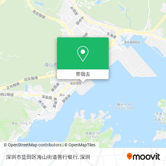 深圳市盐田区海山街道善行银行地图