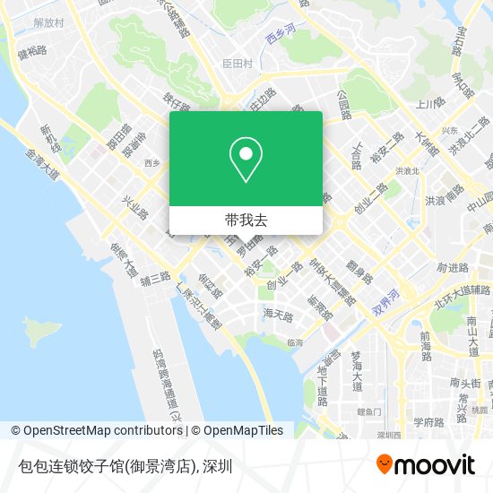 包包连锁饺子馆(御景湾店)地图