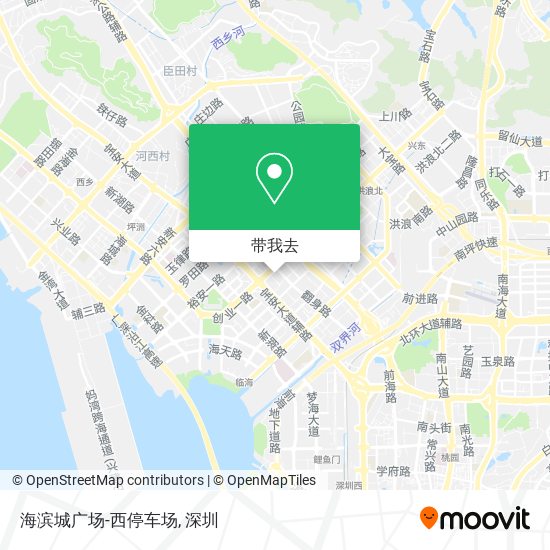 海滨城广场-西停车场地图