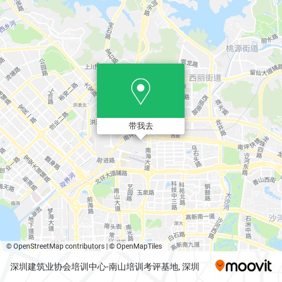 深圳建筑业协会培训中心-南山培训考评基地地图