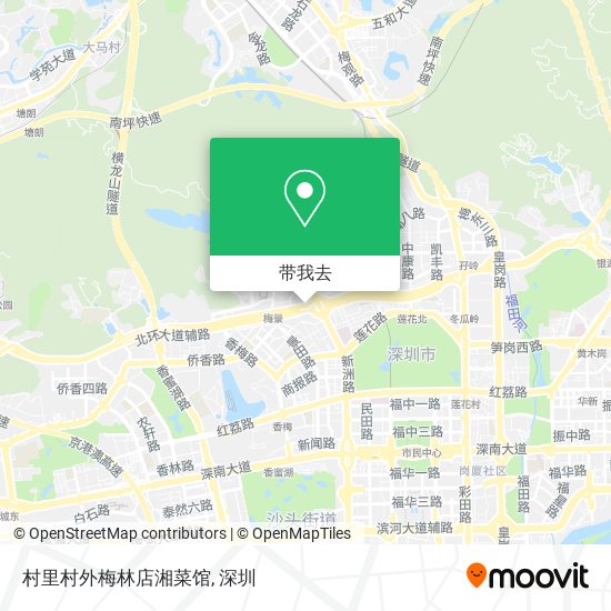 村里村外梅林店湘菜馆地图
