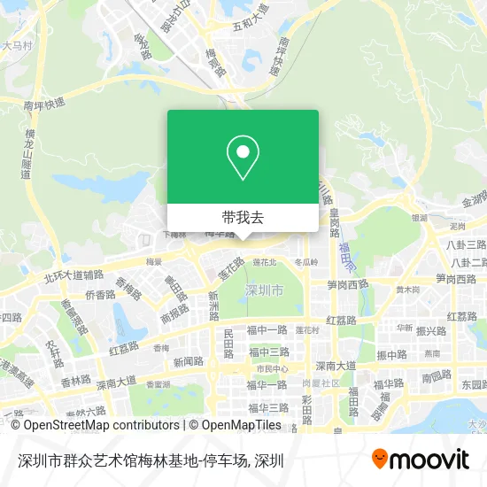 深圳市群众艺术馆梅林基地-停车场地图