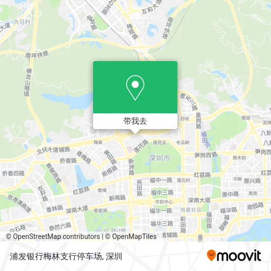 浦发银行梅林支行停车场地图