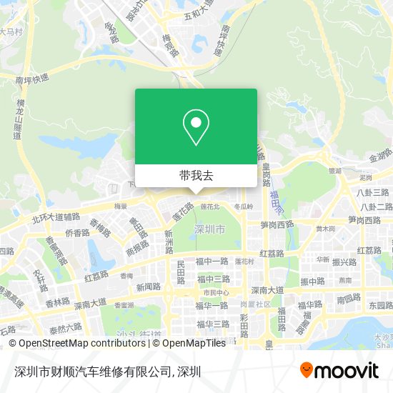 深圳市财顺汽车维修有限公司地图